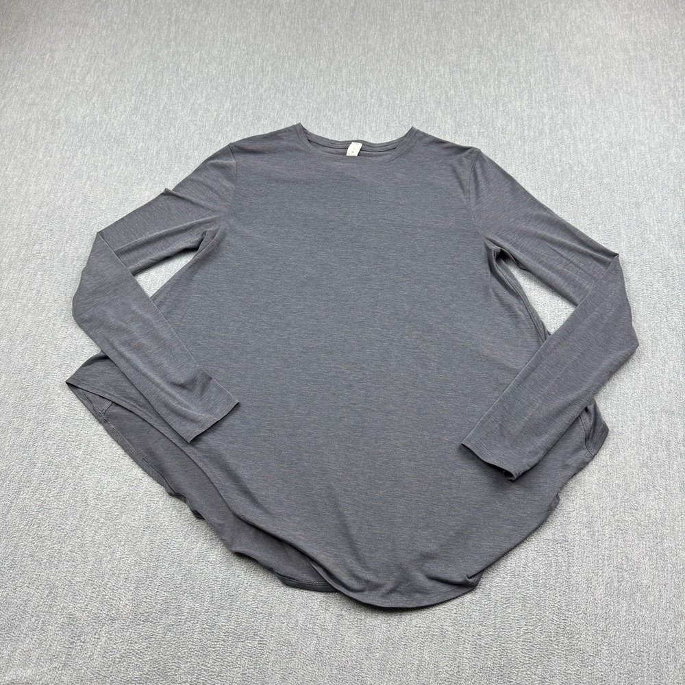 Lululemon Shirt Womens 0 Gray Lifted Balance Long‎ Sleeve Yoga Gym Pullover Top